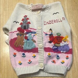 Aunti M’s Fantasies children’s Cinderella sweater coat vintage 1989